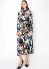 Yal New York Artistic Pleated Midi Dress With Tie Belt In Neutral