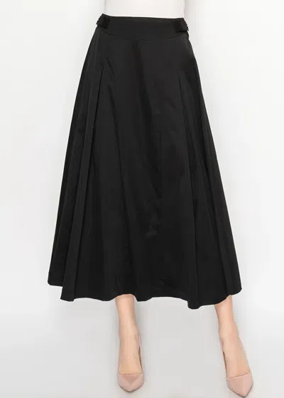 Yal New York Black A-line Midi Skirt