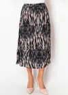 Yal New York Black & Blush Midi Skirt In Black