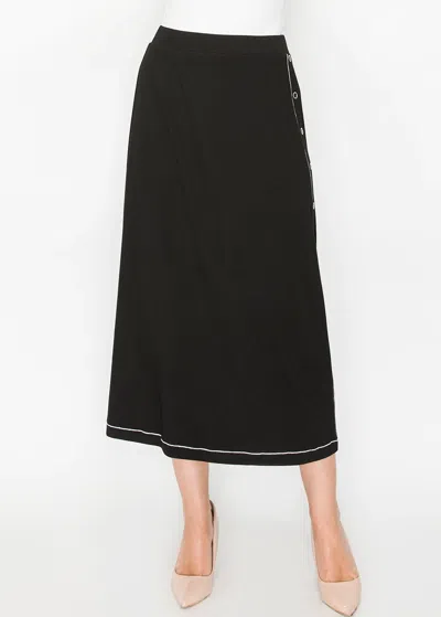 Yal New York Black Essential A-line Skirt In Multi