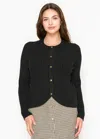 Yal New York Black Gold-button Knit Cardigan In Black