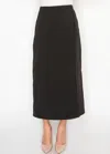 Yal New York Black Pinstripe Skirt In Black