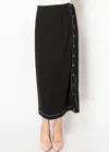 Yal New York Black Skirt With Contrast Stitching & Eyelets In Black