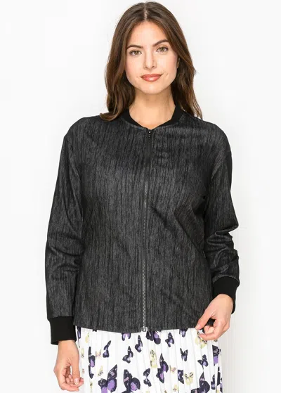 Yal New York Black Zip-up Top