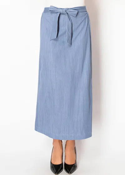 Yal New York Blue Denim Bow-tie Skirt