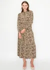 Yal New York Brown Floral Dress In Brown