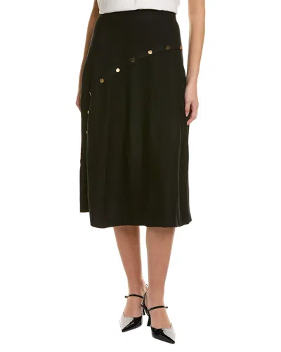 Yal New York Button Detail Skirt In Black