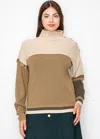 Yal New York Camel Knit Sweater With Button Detailing In Brown