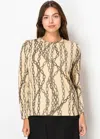 Yal New York Chainprinted Tee In Beige