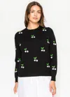Yal New York Cherry Stitch Black Pullover In Black