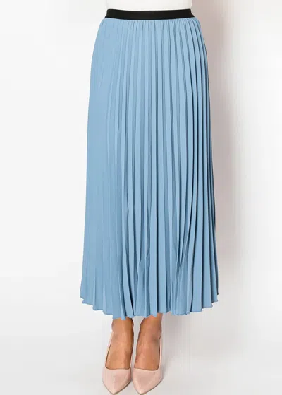 Yal New York Chic Sky Blue A-line Skirt