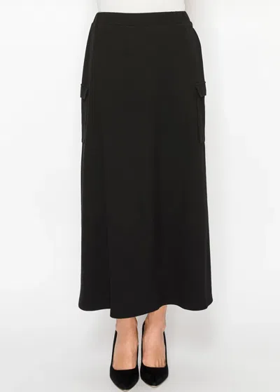 Yal New York Classic Black A-line Skirt With Pockets