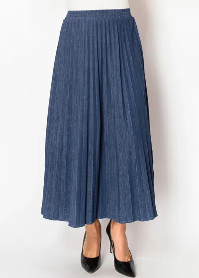 Yal New York Classic Denim-style Skirt In Blue