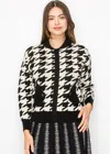 Yal New York Houndstooth Pullover In Black