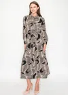 Yal New York Collared Midi Dress With Tie Waist In Black