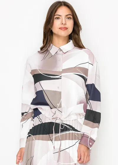 Yal New York Colorful Harmony Button-up Blouse In Multi