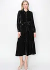 Yal New York Elegant Black Velvet Dress In Black