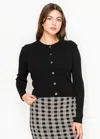 Yal New York Everyday Black Collared Cardigan In Black