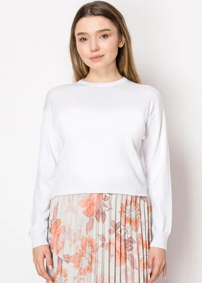 Yal New York Everyday White Knit Pullover
