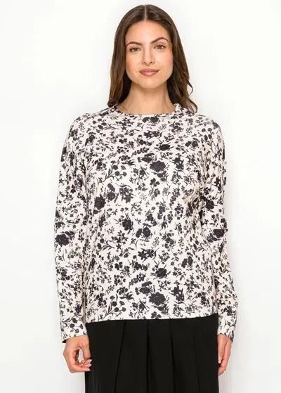 Yal New York Floral Pattern Long Sleeve T-shirt In Neutral