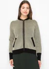 Yal New York Gold Shimmer Zip-up Jacket In Gold