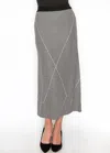Yal New York Graphic Black And White Knit Skirt In Black