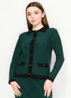 Yal New York Green Button-up Knit Cardigan In Green