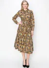 Yal New York Harvest Patchwork Belted Dress In Yellow