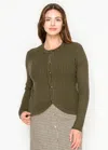 Yal New York Knit Cardigan In Deep Olive In Green