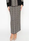 Yal New York Knit Skirt With Check Pattern In Black