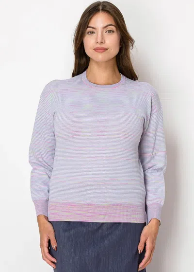 Yal New York Lavender Stripe Knit Sweater In Purple