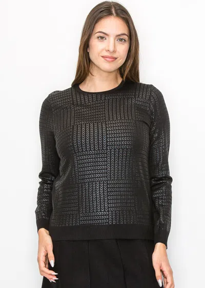 Yal New York Midnight Shine Knit Pullover In Black