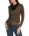 Yal New York Mock Neck Sweater In Green