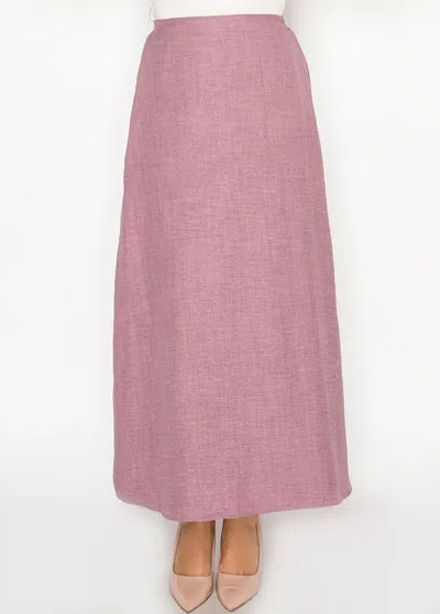 Yal New York Modest Dusty Pink Textured Skirt