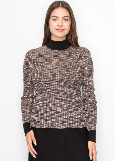 Yal New York Multi-toned Black Speckled Sweater