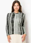 Yal New York Olive Stripe Elegance Top In Green