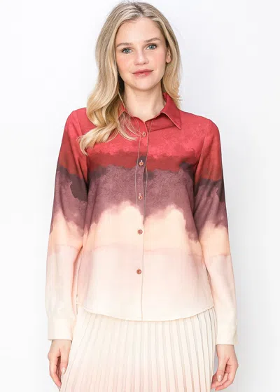 Yal New York Ombre Elegance Shirt In Multi