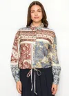 Yal New York Patchwork Pattern Button Shirt In Multi