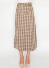 Yal New York Plaid Belted Midi Skirt In Multi