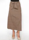 Yal New York Plaid Tie-front Midi Skirt In Multi
