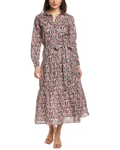 Yal New York Pleated Shirtdress In Multi