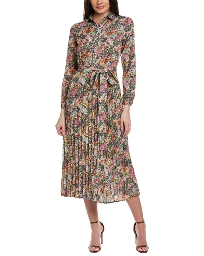 Yal New York Pleated Shirtdress In Multi