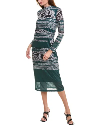 Yal New York Printed Midi Dress In Green
