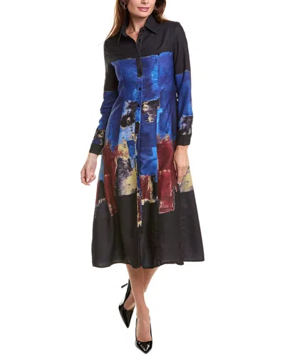 Yal New York Printed Shirtdress In Blue