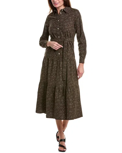 Yal New York Printed Shirtdress In Brown