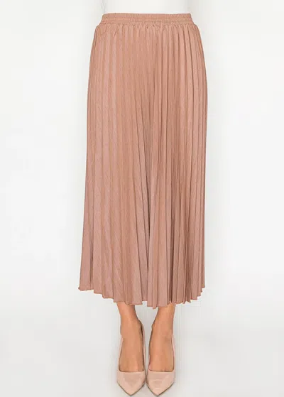 Yal New York Rust A-line Pleated Skirt In Multi