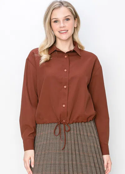 Yal New York Rust-colored Shirt With Drawstring In Multi