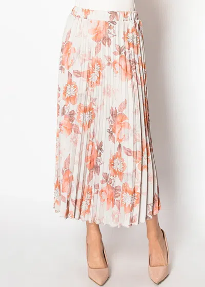 Yal New York Rusty Rose Pleated Skirt In Multi