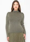Yal New York Shimmering Gold Ribbed Knit Top In Gold