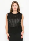 Yal New York Sleeveless Sweater Vest In Black In Black